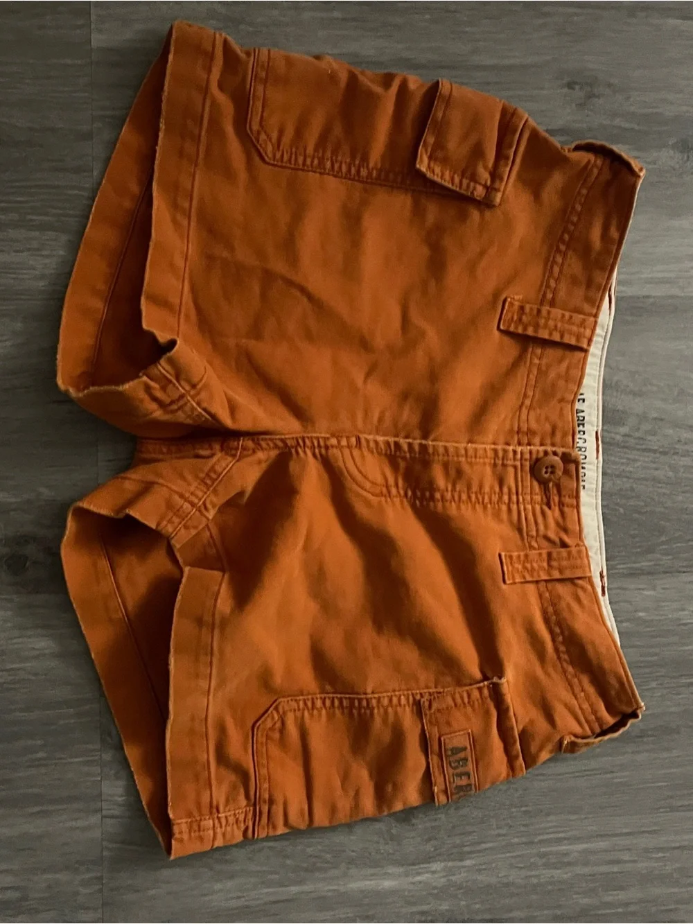 Abercrombie & Fitch Women's Rust Orange Cargo Shorts